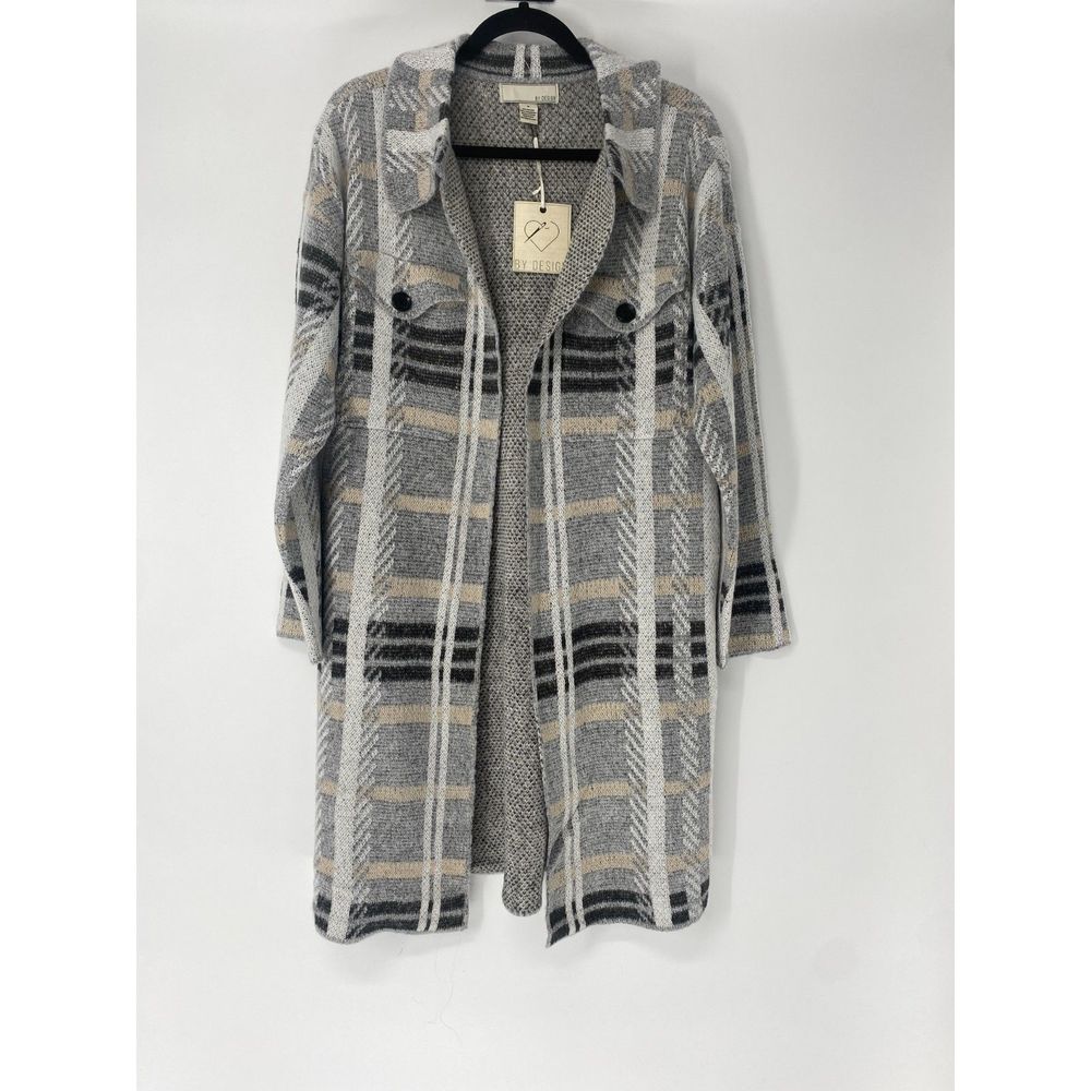 By Design Women's Shacket Sweater Cardigan NWT Medium NWT Grey